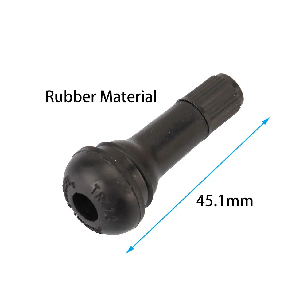 100PCS TR413 Snap-In Tire Valve Stems Rubber Material