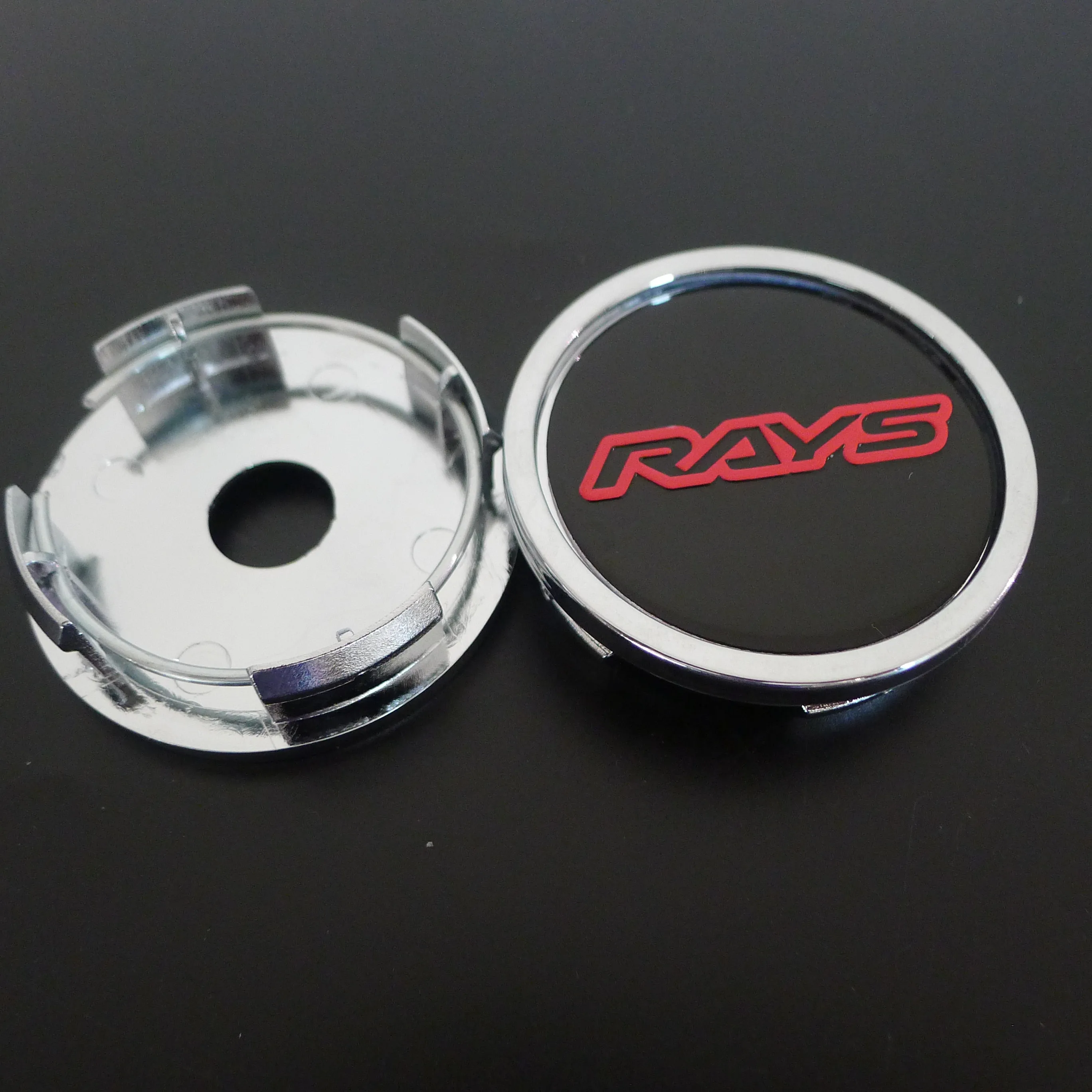 4pcs 58mm Wheel Center Caps Hub for Volk Rays Racing VR 52mm Rims Cover Logo Emblem Badge Car Styling Accessories