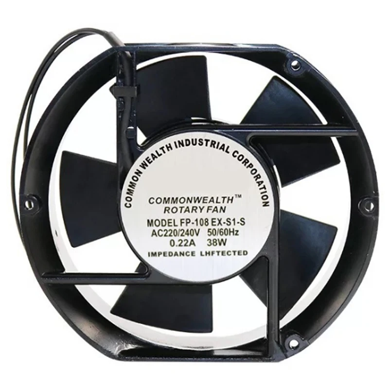 Axial Fan FP-108EX-S1-B 220V 38W Dual Bearing Cooling Fan Oval 172X150X51mm