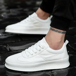 Men White Flat Shoes Lace-up Comfortable Sneaker For Male Tenis Masculino Adulto Top Quality Men Casual Shoes High Increasing