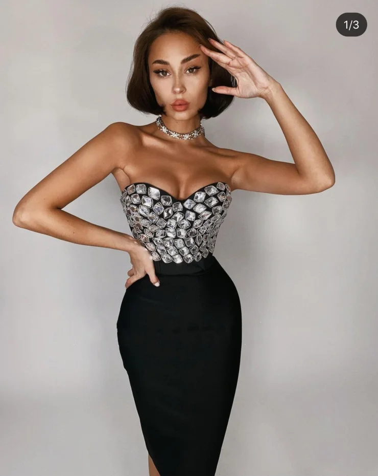 3 kolory damska sukienka bandażowa HL Sexy 2 sztuki zestaw moda Bodycon Midi sukienka impreza w klubie nocnym sukienka Vestido wysokiej jakości