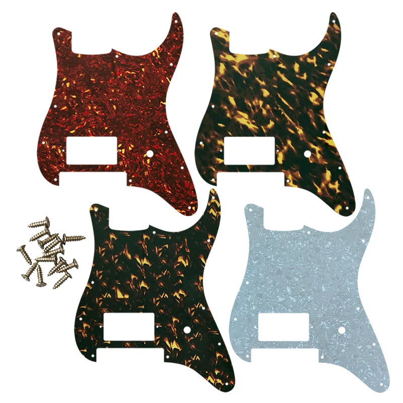 

Custom Guitar Pickguard - For US 11 Screw Holes Strat With Floyd Rose Tremolo Bridge Humbucker H PAF Humbucker Flame Pattern