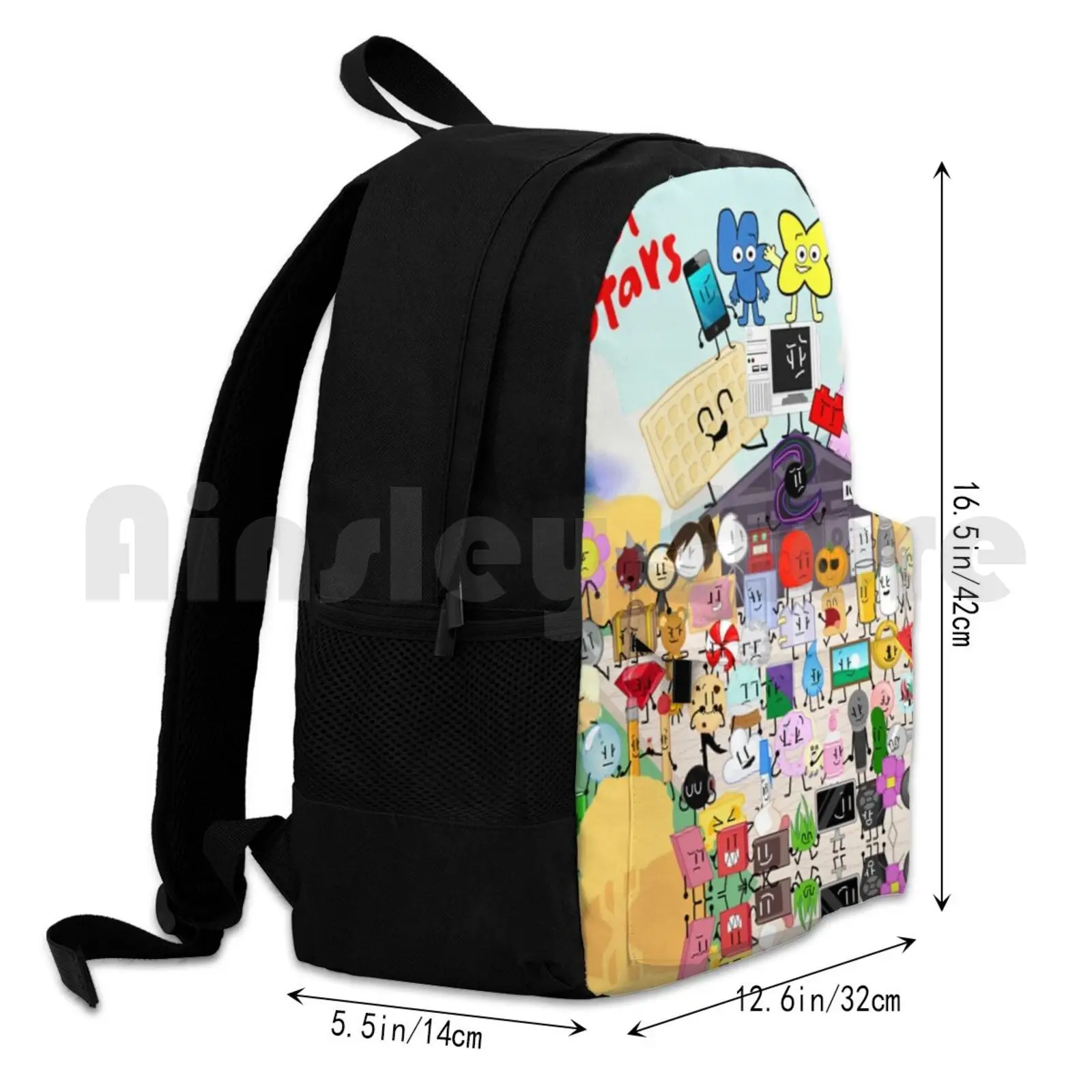 Object-All-Stars Poster Outdoor Hiking Backpack Waterproof Camping Travel Object Show Gamebuilder2000 Inanimate Object Overload