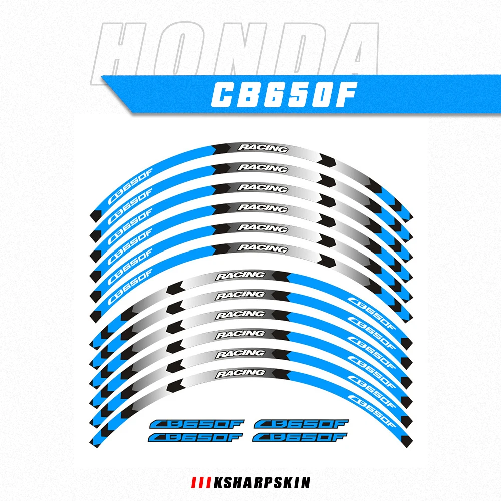 

Motorcycle decal Outer wheel rim stickers tire film border reflective decals tire decoration sticker For HONDA CB650F cb 650f