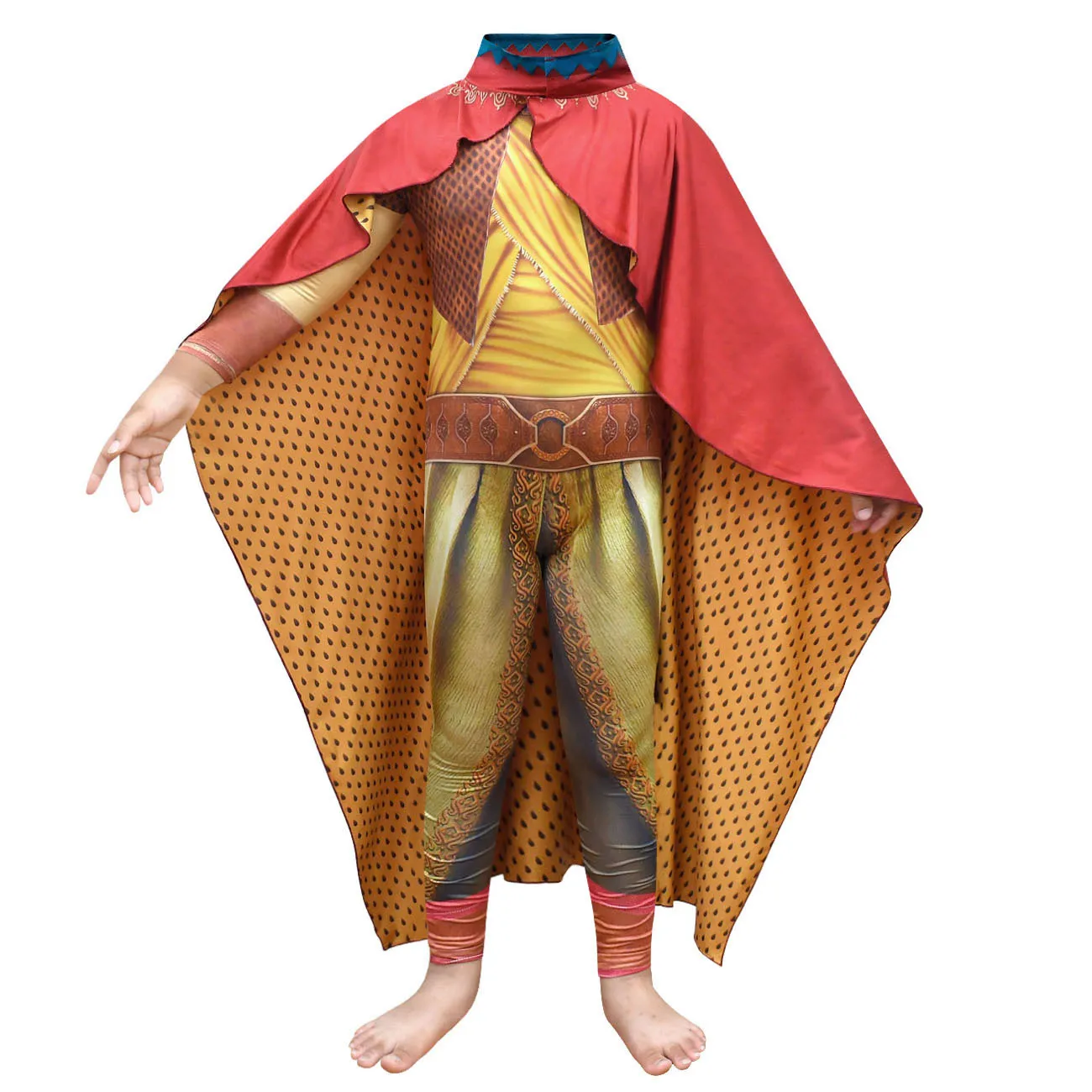 Girls Halloween Costume Cosplay Legend Movie Raya and The Last Dragon Kids Carnival Jumpsuit Cloak Hat Children Raya Outfit