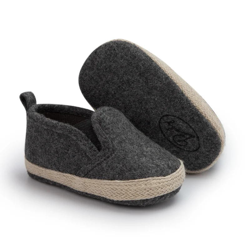 Pasgeboren Baby Meisjes Jongens Schoenen Effen Kleur Lente Katoen Zachte Zool Slip-On Platte Ondiepe Sneakers Eerste Wandelaars peuter Schoenen