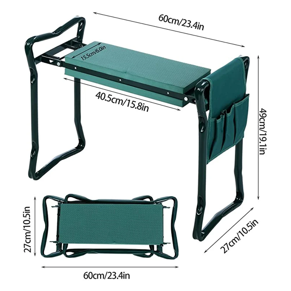 Newly 2 Pcs Tool Side Bag Pockets Pouch for Garden Bench Garden Kneeler Stools Gardening A Perfect Gift For Gardeners
