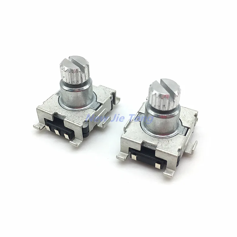 2pcs 360 Degree EC11 Rotary Encoder Code Switch 30 Position With Push Button 5pin SMD 9.5mm Plum Shaft Handle Length