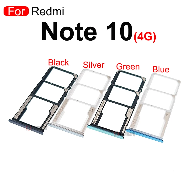 For Xiaomi Redmi Note 10 4G 5G Pro 10Pro SIM Card Reader Sim Tray Holder SD Slot Replacement Parts