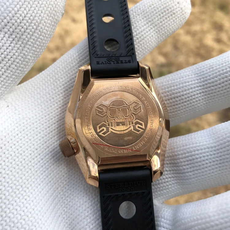 STEELDIVE 62Mas Men Diver Watch,Mens Automatic Watches Bronze Sport Wristwatches 300m Waterproof BGW9 Luminous Sapphire NH35
