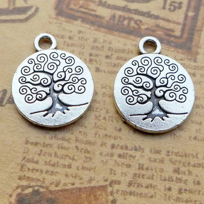 10 sztuk/partia kolor srebrny Chakra urok OM budda lotos wisiorki Fit Diy tworzenia biżuterii ustalenia bransoletka jogi akcesoria15 * 15mm — zdjęcie 7