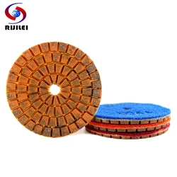 4PCS/Set 3Inch Copper Bond Diamond Polishing Pad For Granite Marble Concrete Floor 80mm Wet Grinding Disc
