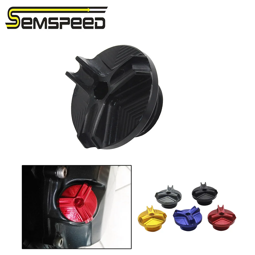 SEMSPEED New Arrival For Kawasaki VN650 VULCANS 650 2015 2016 2017 M20*2.5 Motorcycle CNC Engine Oil Drain Filter Cup Cover Plug