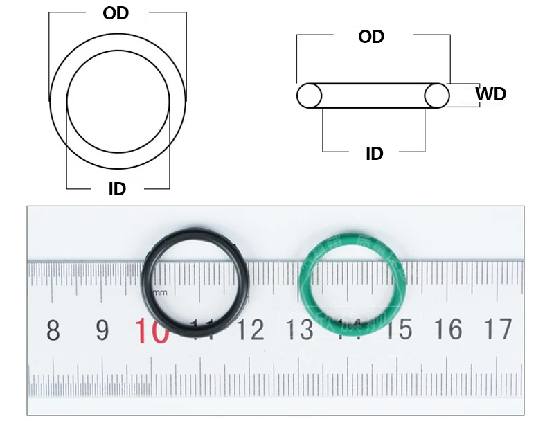 WD CS 5mm Außendurchmesser 15mm - 465mm Silikon-Gummi O-Ring VMQ Dichtungsringe Reparatur-Skelett-Dichtung O-Ring-Unterlegscheibe – Detail 1