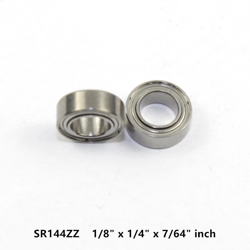 

50pcs/100pcs high quality SR144ZZ 1/8" x 1/4" x 7/64" inch Stainless Steel Ball bearing 3.175x6.35x2.78 R144ZZ R144 ZZ