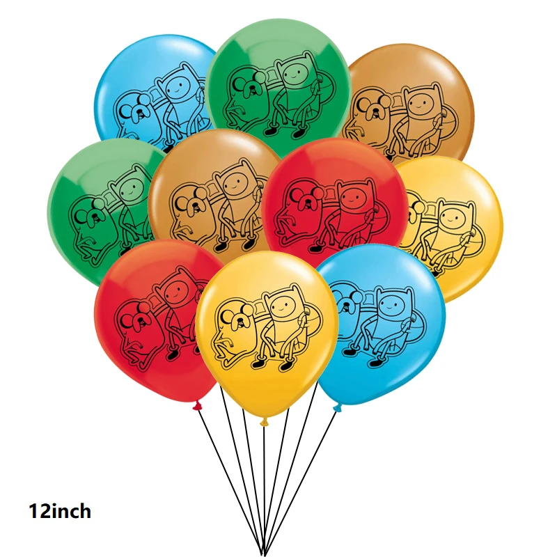 10 قطعة/الوحدة مغامرة الوقت مع الفنلندي وجيك 12 بوصة بالونات اللاتكس أنيمي الاطفال الحسنات تأثيري الكرتون بالون ديكور حفلة عيد ميلاد