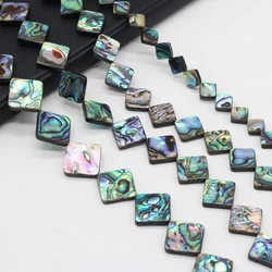 High Quality Square Abalone Shell Beads 3Pcs Shells Loose Spacer Beads for Charm DIY Necklace Bracelet Jewelry Making Findings