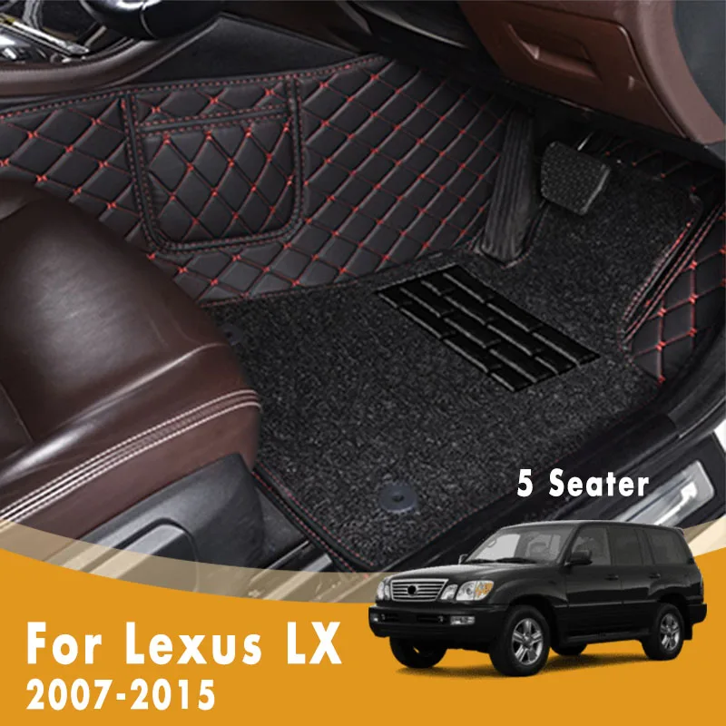 

RHD Double Layer Wire Loop Car Floor Mats For Lexus LX 2015 2014 2013 2012 2011 2010 2009 2008 2007 (5 Seats) Car Carpet Cover