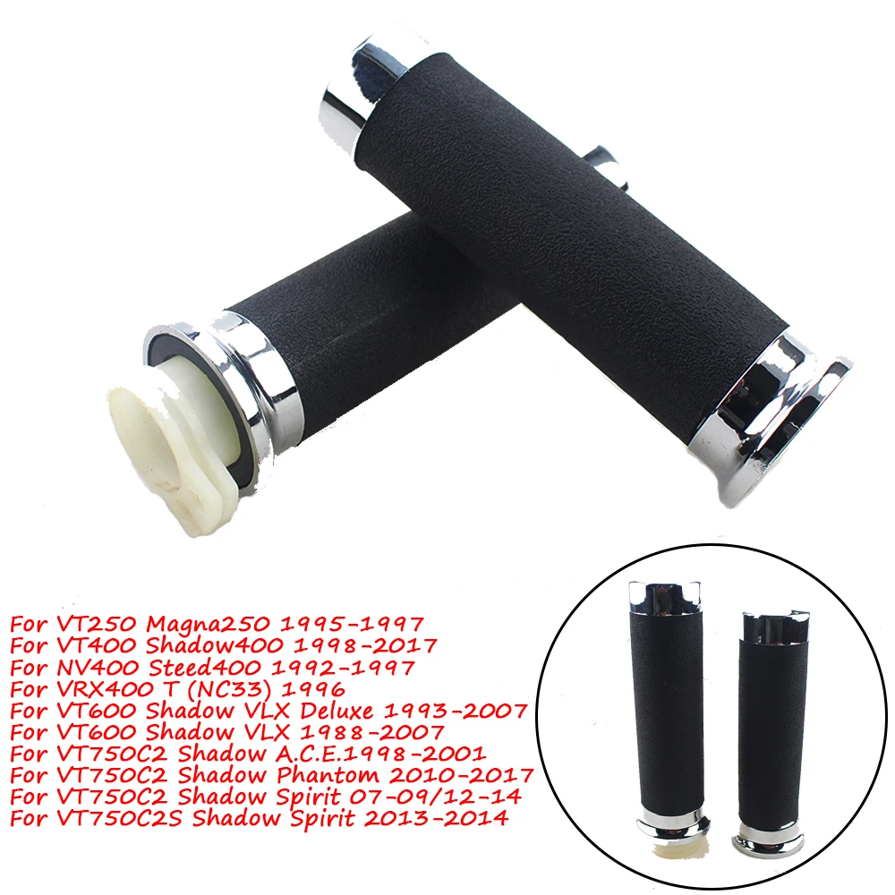 

Мотоциклетные ручки, Черная рукоятка, защитные ручки для Honda VT250 Magna250 VT400 Shadow400 NV400 Steed400 VT600 VT750