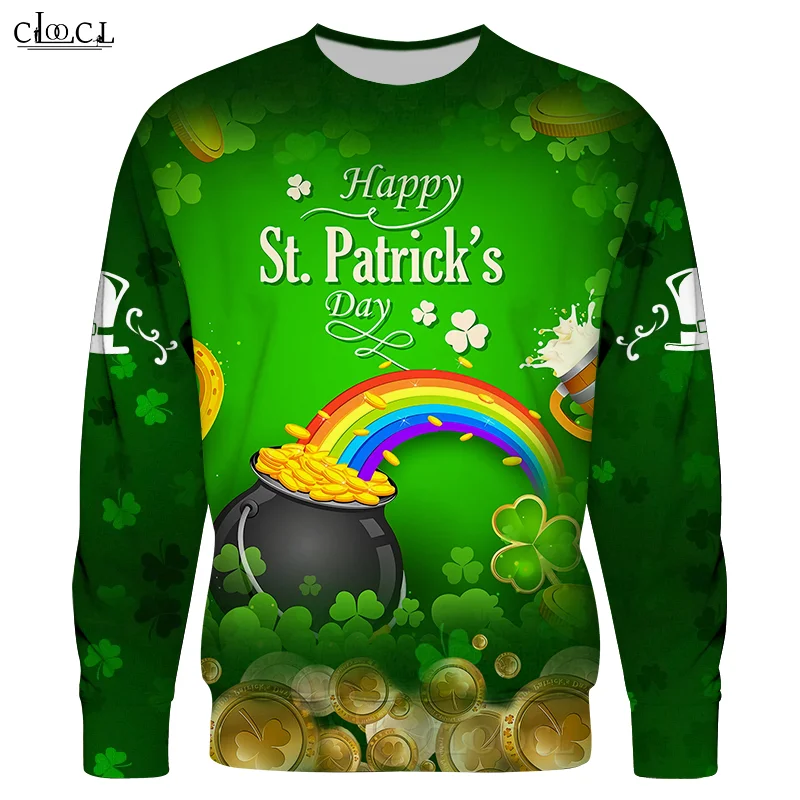 CLOOCL Popular Irish St.Patrick Day 3D Print Men Women Hoodie Sweatshirts Harajuku Fashion Autumn Casual Tops Drop Shipping