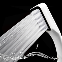 300 Hole Boosting Shower Head White Pressurized Shower Head Water ABS Sprayer Saving Pressure Filter Nozzle Bathroom Accessories