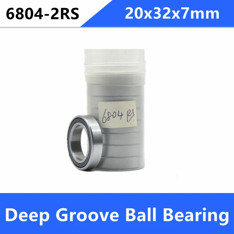 20pcs/lot 6804-2RS thin wall bearing  6804  6804RS  61804-2RS  rubber sealing deep groove ball bearings 20x32x7 mm