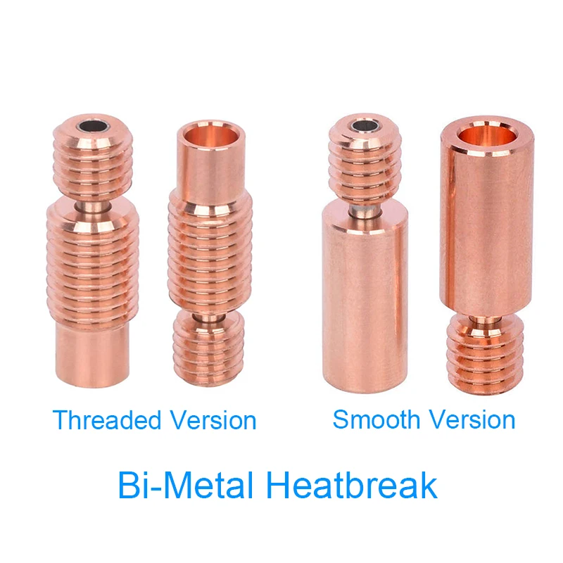 Bi-Metal Heatbreak Bimetal Heat break for E3D V6 Throat hotend heater block for Prusa i3 MK3 Break 1.75MM Filament Smooth