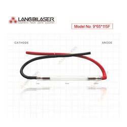 IPL laser bulbs : 9*65*115F - anode bend , IPL flash Lamp for honkonlaser handpeice , Germany heraeus lamps