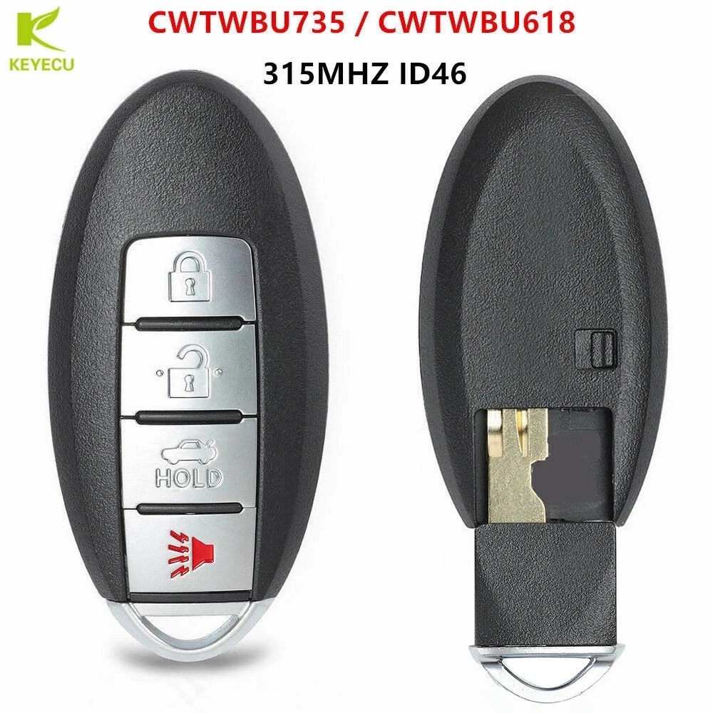 

KEYECU Replacement Remote Key Fob 315MHz ID46 for Nissan Maxima Sentra,for Infiniti M35 M45 CWTWBU735 / CWTWBU618