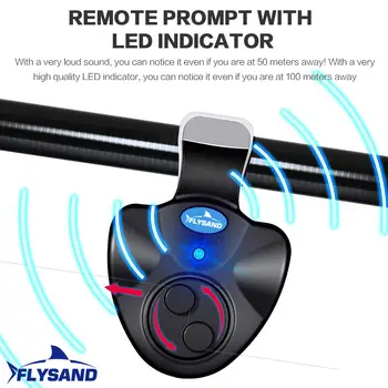 FLYSAND 釣魚魚咬鉤警報器電子蜂鳴器,可安裝在釣竿上,附高音警報器,日夜指示器,含電池 10 最佳銷售 聰明的釣魚 - №1