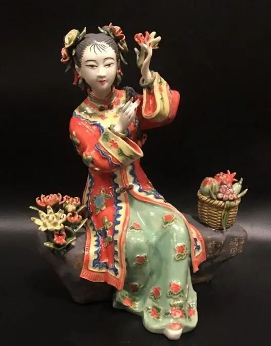 Ceramic doll household tabletop furnishing pieces figure crafts ladies girl Beauty figure Sculpture statue Home Decoration