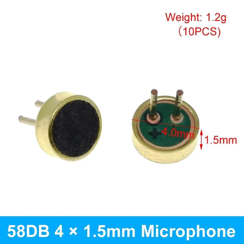 TZT 10 Stück Sortierte Elektret-Mikrofone mit 2-Pin-Anschluss 9x7mm 9767 6x5mm 6050 6x2.2mm 6022 4.5x2.2mm 4522 4x1.5mm 4015 – Detail 16