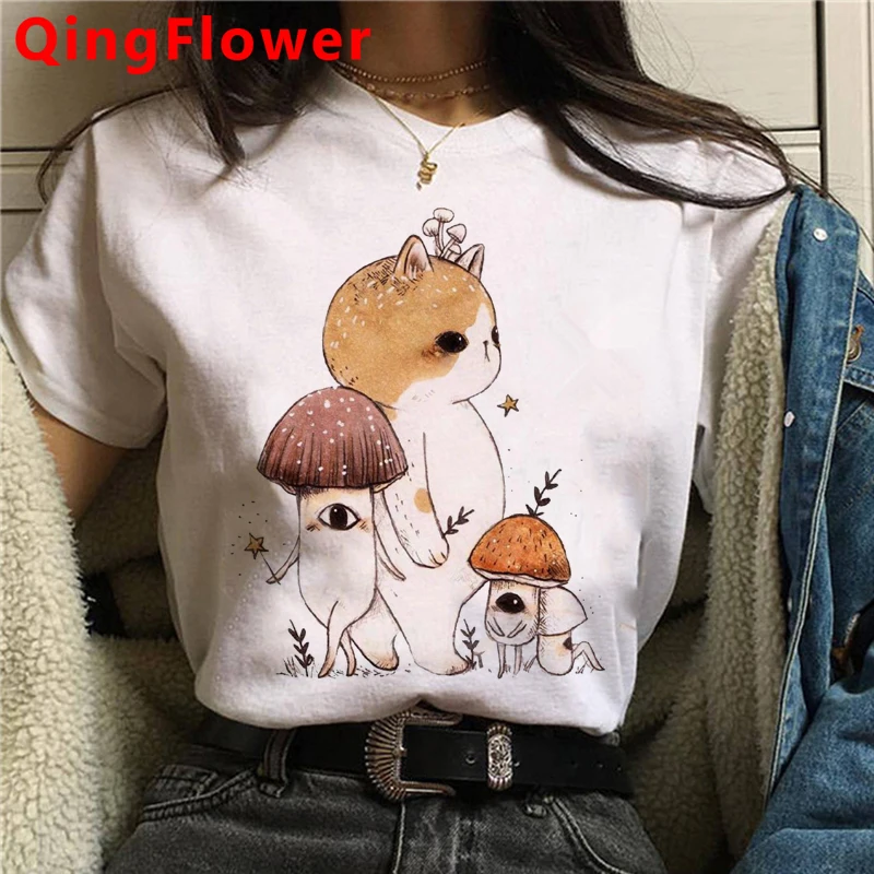 Kawaii Mushroom clothes women kawaii harajuku vintage t shirt graphic tees women streetwear