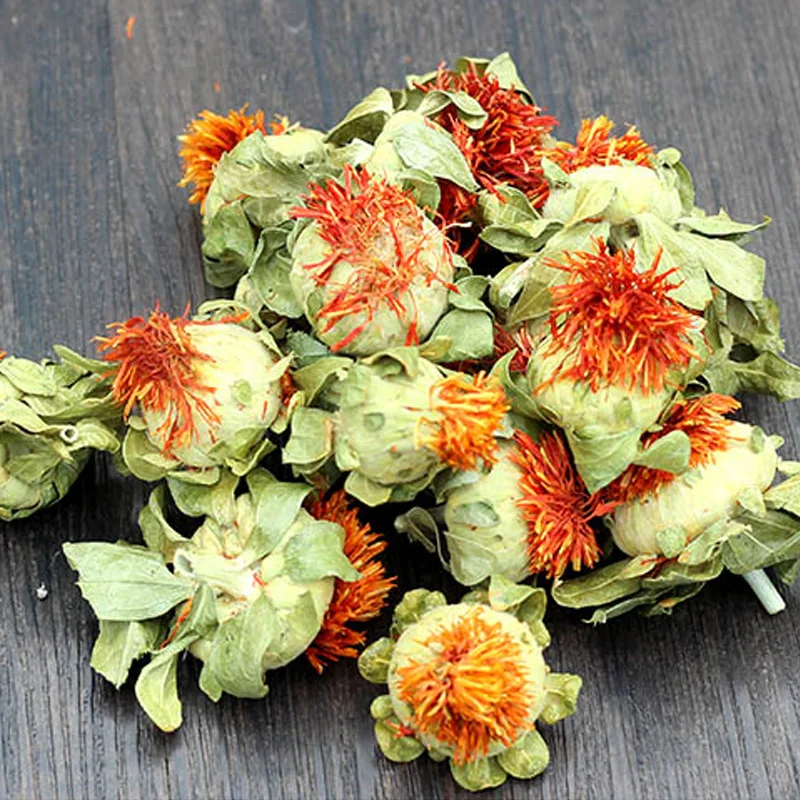 New natural Carthamus tinctorius dried Flower heads wedding flower centerpieces Dry flower Preserved Flower 2PCS/bag
