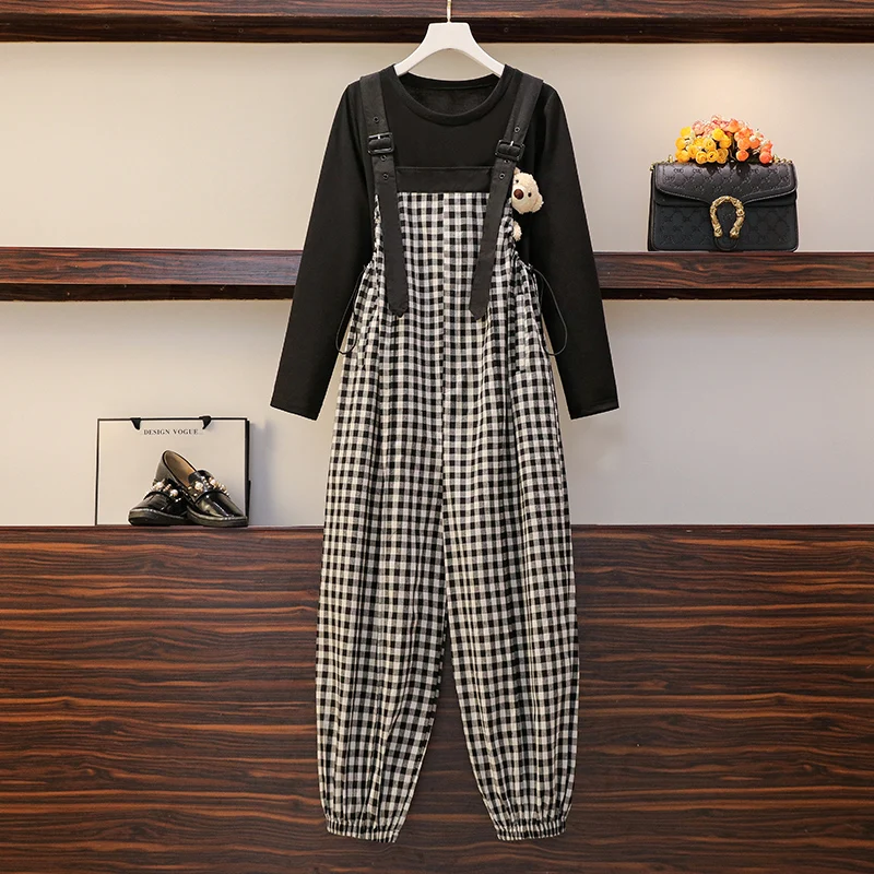 Jumpsuits Women Vintage Baggy Trendy All-match Plaid Simple Casual Popular Comfort Basic Teens Classic Korean Version Design New