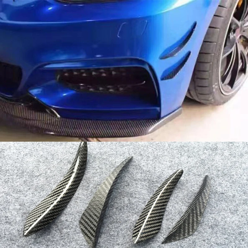 

For Subaru BRZ Toyota GT86 Front Side Air Vent Carbon Fiber Front Bumper Fins Trims Decoration