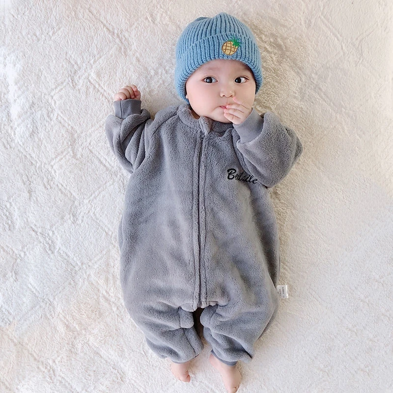 Infant Hoodie Newborn Clothes Boy Girl Baby Romper Jumpsuit Winter 0 3 6 12 24 Months