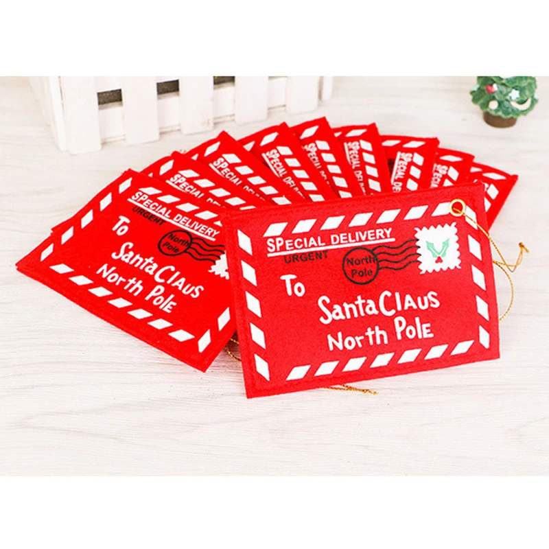 

Christmas Decorations Non-Woven Envelope Christmas Tree Ornaments Xmas Candy Bag New Year Card Bag Festival Supplies 24 Pieces