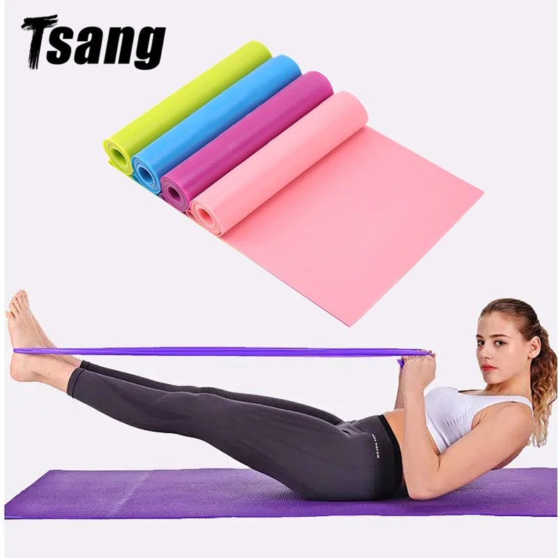 Resistance Bands Rubber Expander Yoga Pilates Stretch Home Gym Exercise Fitness Band Training Elastic Crossfit Workouts Tool