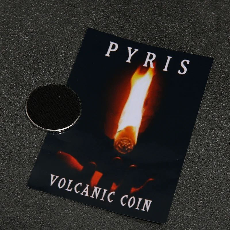 PYRIS By Nicolas Lepage Magic Tricks Fire Coin In The Hand Pyris Volcanic Accessories Close Up Stage Magic Props B1020