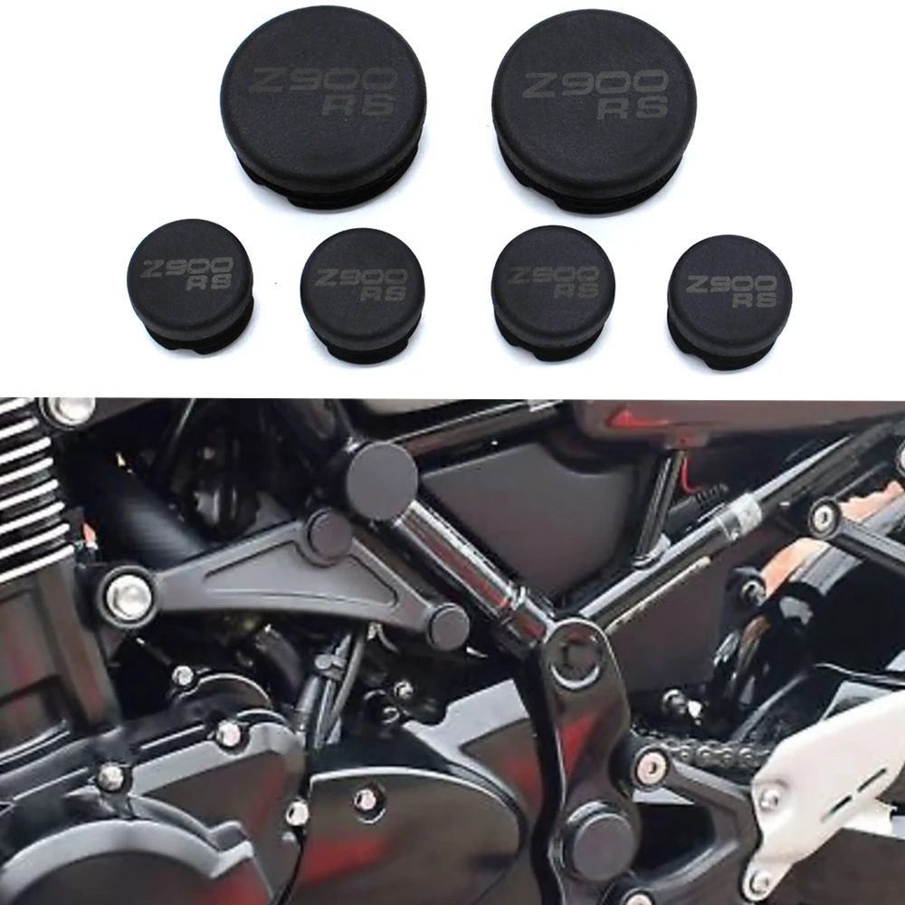 Motorcycle Frame Hole Cover Caps Plug Decorative Frame Cap Set Accessories For Kawasaki Z900RS Z900 RS Z 900 RS 2018-2021