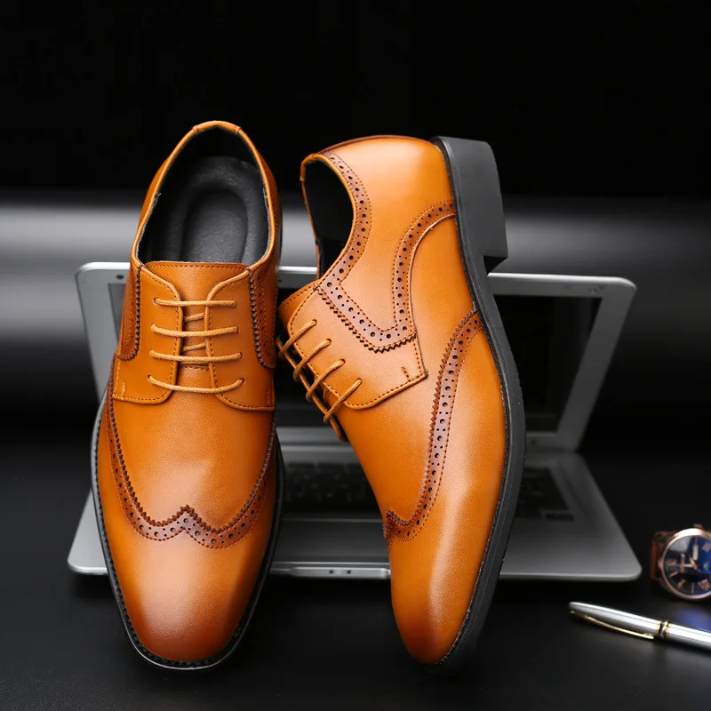 

NiceMens natural leather business dress suit shoes men brand Bullock genuine leather black tassel wedding shoes Zapatos Hombre