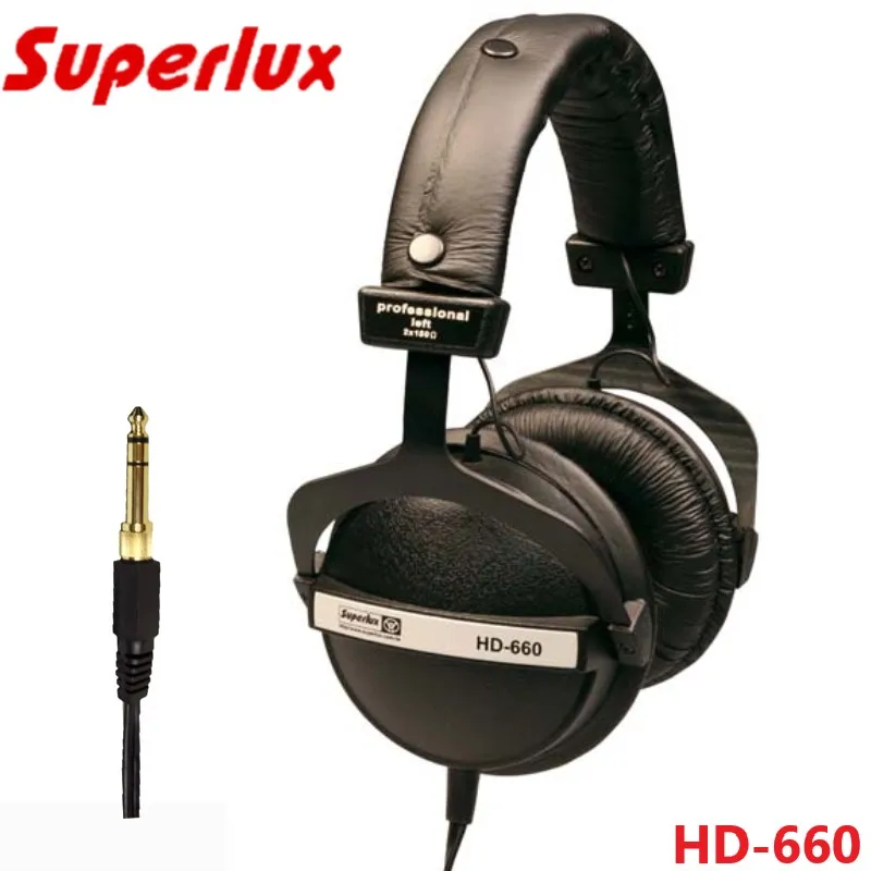 Hot Sell Studio Monitor Headphone Superlux HD660 Closed-Back Dynamic Monitoring Hifi DJ Headphones Recording Headset