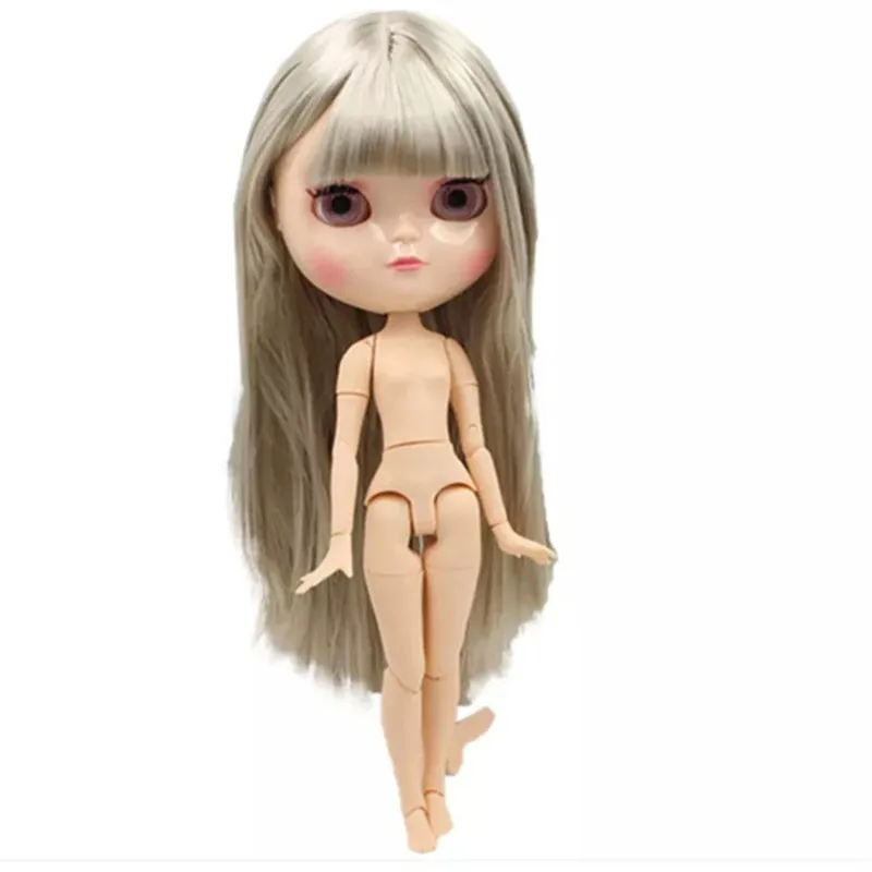 DBS ICY Doll joint body soft hair white skin extra hand set AB nude doll toy gift