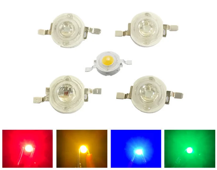 1000 sztuk LED 0.5W 1W 3W 3V 35mli 45mli wzrost mocy lampa SMD światła koraliki biały ciepły niebieski czerwony zielony żółty różowy RGB chipy dla