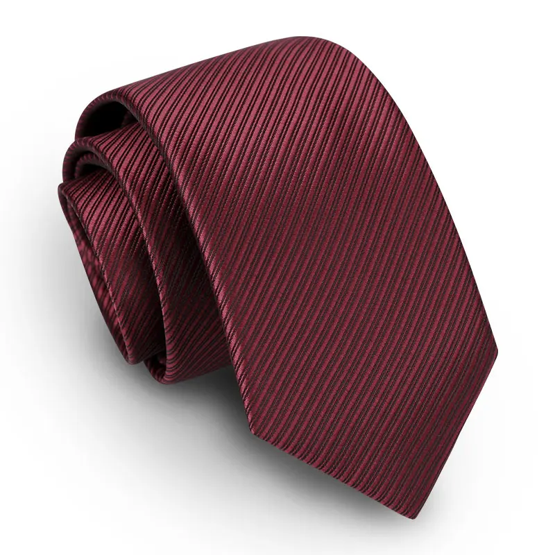 

High Quality 2021 New Designers Brands Fashion Business 7cm Slim Ties for Men Navy Blue Red Striped Necktie Work with Gift Box