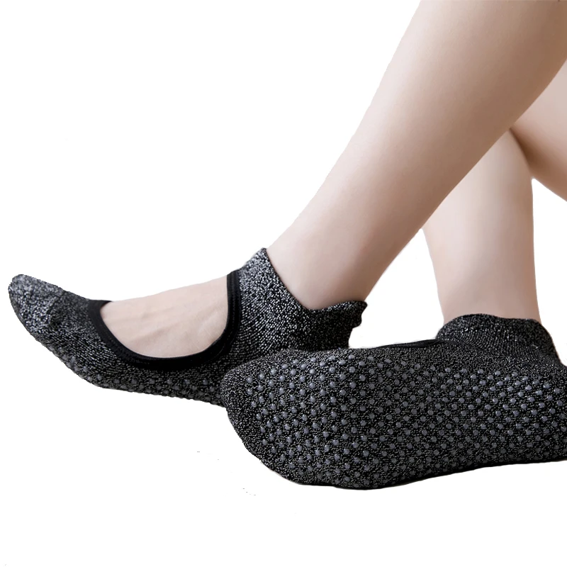 2022 High Quality Ladies Non-Slip Yoga Socks Sports Breathable Pilates Socks Cotton Ballet Heel Protection Dance Slippers