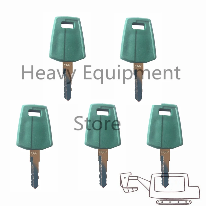 

5 PCS C001 Heavy Equipment Ignition Start Starter Switch Excavator Loader Key For Volvo F Series For VOLVO 55 60 ELI80-0124