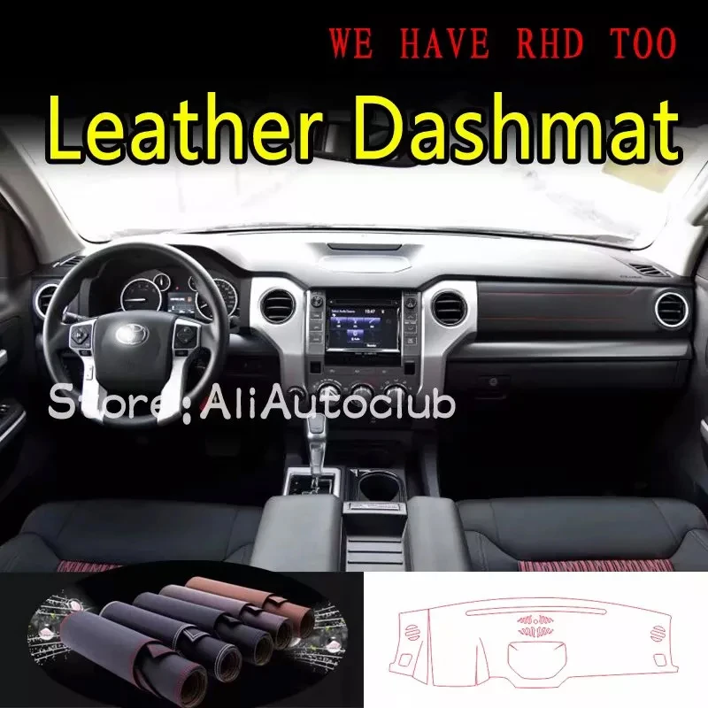 

For Toyota Tundra 2015 2016 2017 2018 2019 2020 Leather Dashmat Dashboard Cover Dash SunShade Carpet Custom Car Styling LHD+RHD