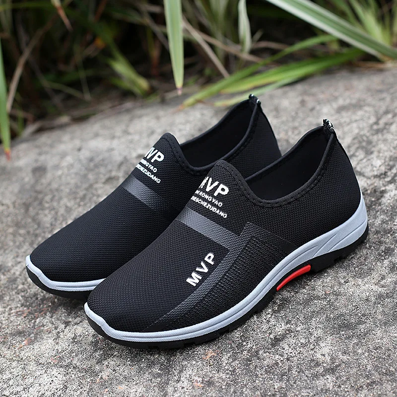 Mesh Sneakers Men Platform Sneakers Breathable Slip on Loafers Man 2021 Outdoor Comfortable Casual Walking Shoes Zapatos Hombre